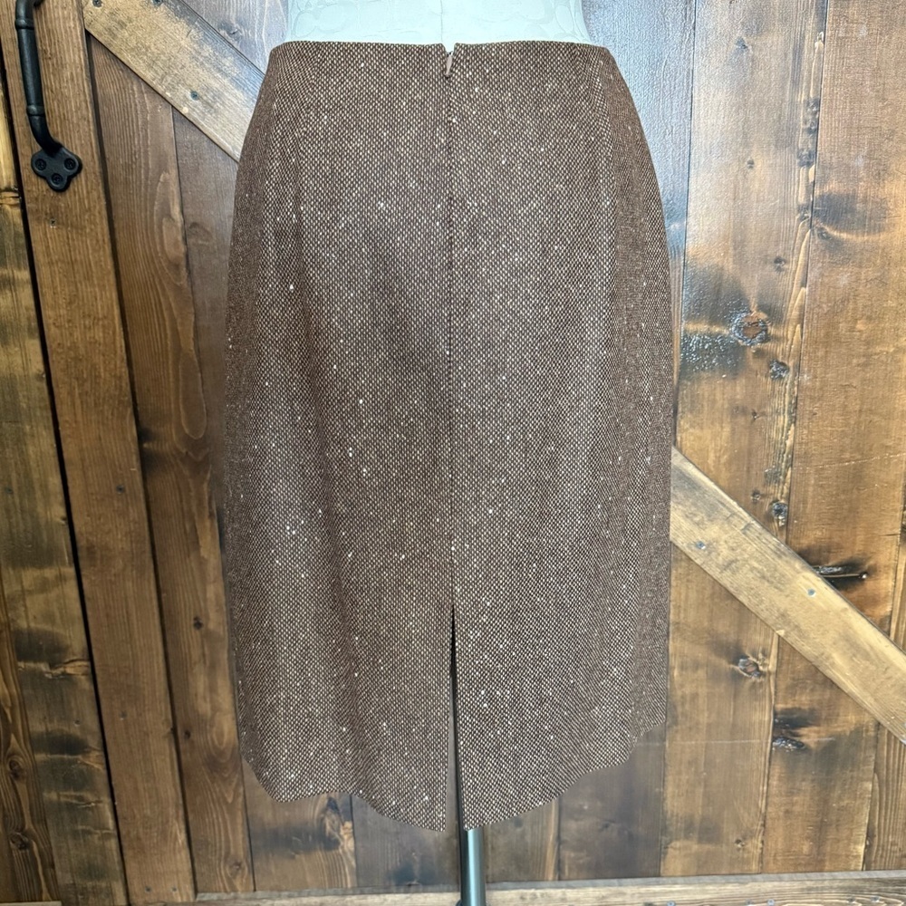 Vintage NOVIELLO BLOOM Wool Blend Mink Collar 2 Piece Blazer & Skirt Size 12 - Picture 15 of 15